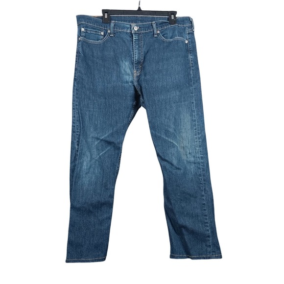 Levi's 513 Slim Fit Men's Jeans W36 L30 Dark Wash Blue Denim Casual - Picture 1 of 9